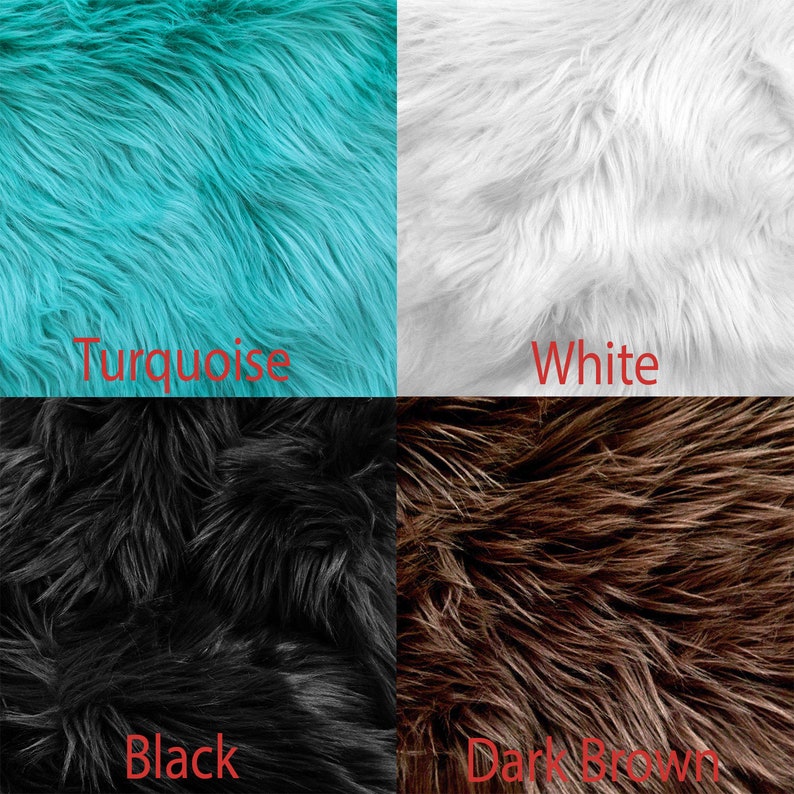 Faux Fur Fabric, Hair, Beard, Costume, Decoration, Cosplay, Colorful, Long Pile, Fox Fur Fabric, Shaggy