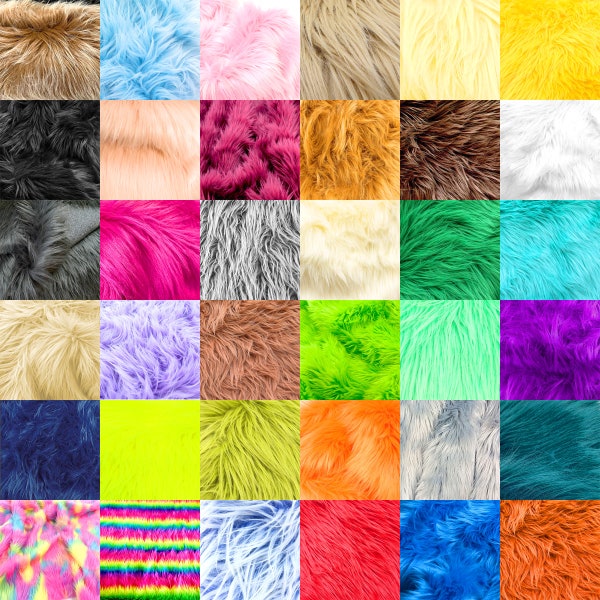 FAUX FUR Fabric - Long Pile, Luxury - 60" Wide - Costume, Apparel, Decoration - Cosplay, Sewing, Upholstery, Arts & Crafts, DIY, 1.5lbs/yard
