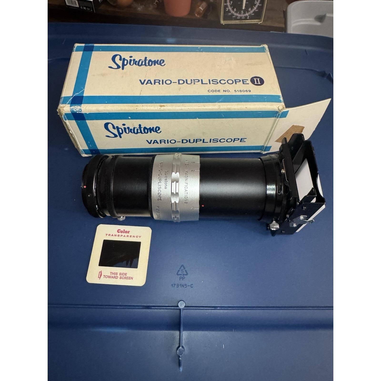 Spiratone Vario-dupliscope II Slide Copier Duplicator With Box