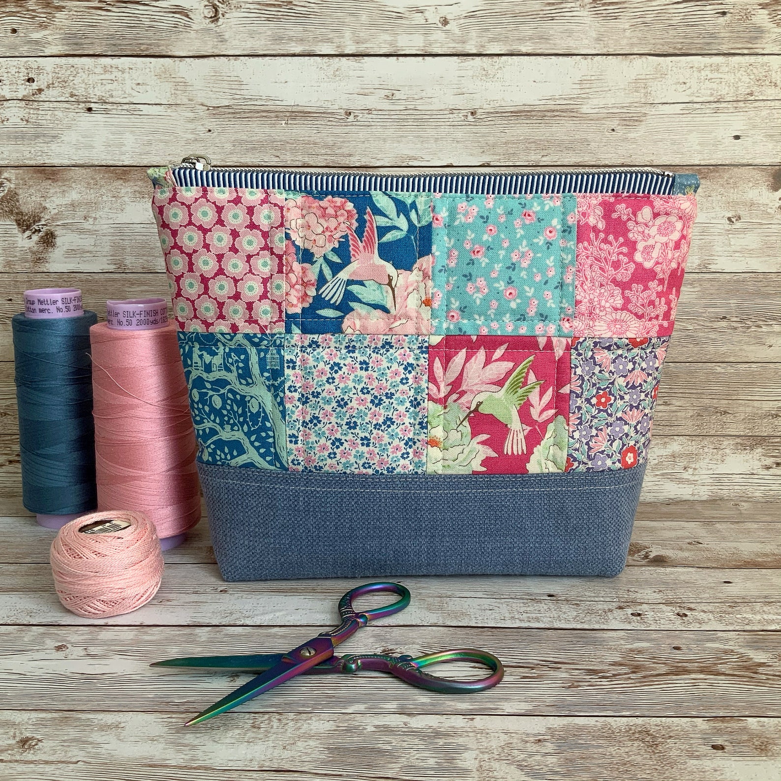 Beautiful Tilda patchwork Hand Quilted zipper pouch | Etsy