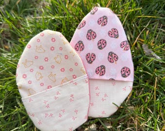 Huevos de Pascua reutilizables cosidos a mano