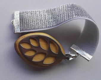 Bellabeat leaf bracelet, sparkly silver Elastic Strap to use with Bellabeat Leaf, bellabeat anklet