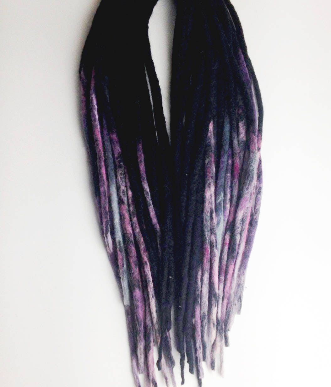 Wool dreads black wool dreadlocks accent kit double ended Etsy