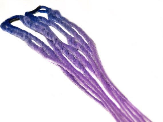 Gradient Clip In Dreads Ombre Purple Hair Extensions Gothic Etsy