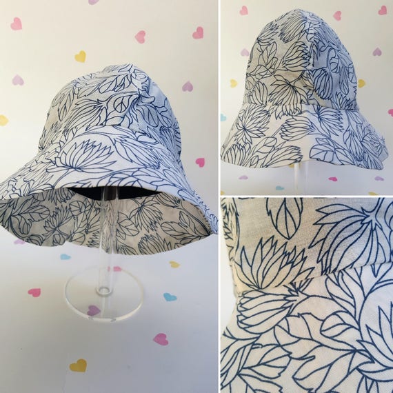 flower print hat
