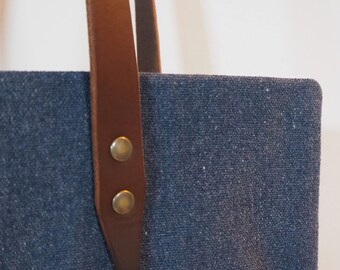 Japanese Fabric Bag With Patchwork and Sashiko Patterns, and