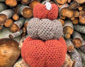 CROCHET PATTERN | Cozy Rustic Crochet Pumpkins | Crochet Fall Home Decor | Knit-like crochet