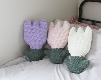 CROCHET PATTERN | Tulip Pillow | Crochet Flower