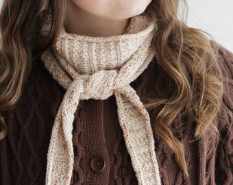 CROCHET PATTERN | Textured Neck Scarf | Easy Knit-Like Stitch