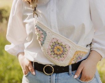 CROCHET PATTERN | Granny Square Belt Bag | Easy Crochet Crossbody Bag