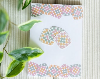 Crochet Granny Square Notepad and Sticker Bundle