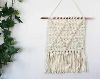 CROCHET PATTERN / chunky bobble wall hanging pattern / boho crochet pattern / crochet home decor / easy crochet pattern