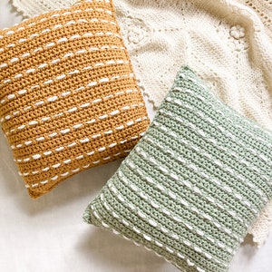 CROCHET PATTERN | Boho Crochet Striped Pillow Pattern | Embroidery pillow | easy crochet pillow pattern