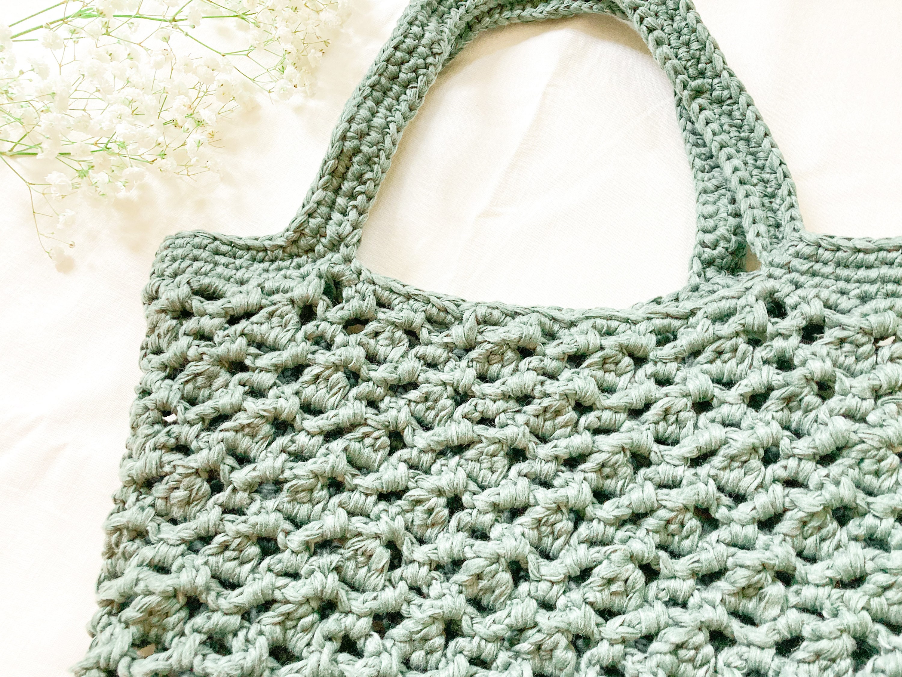 CROCHET PATTERN | Mesh Crochet Market Bag | Modern Crochet Shopping Bag ...