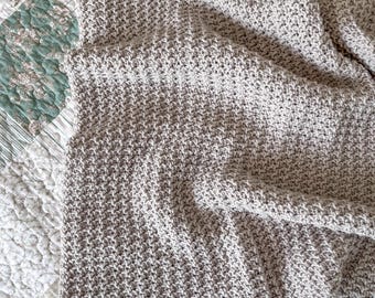 CROCHET PATTERN | Easy Textured Crochet Throw Blanket | baby, child, and throw sizes