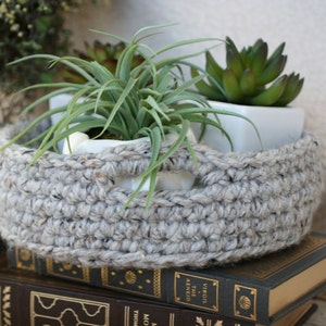 CROCHET PATTERN / Crochet chunky basket tray patter / easy / crochet bowl pattern / crochet planter