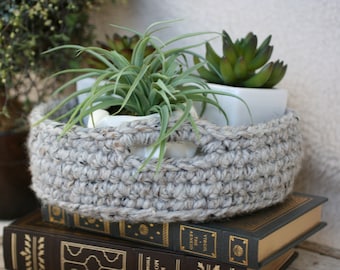 CROCHET PATTERN / Crochet chunky basket tray patter / easy / crochet bowl pattern / crochet planter