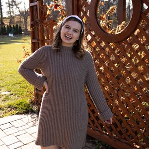 CROCHET PATTERN / Easy ribbed sweater dress crochet pattern image 5