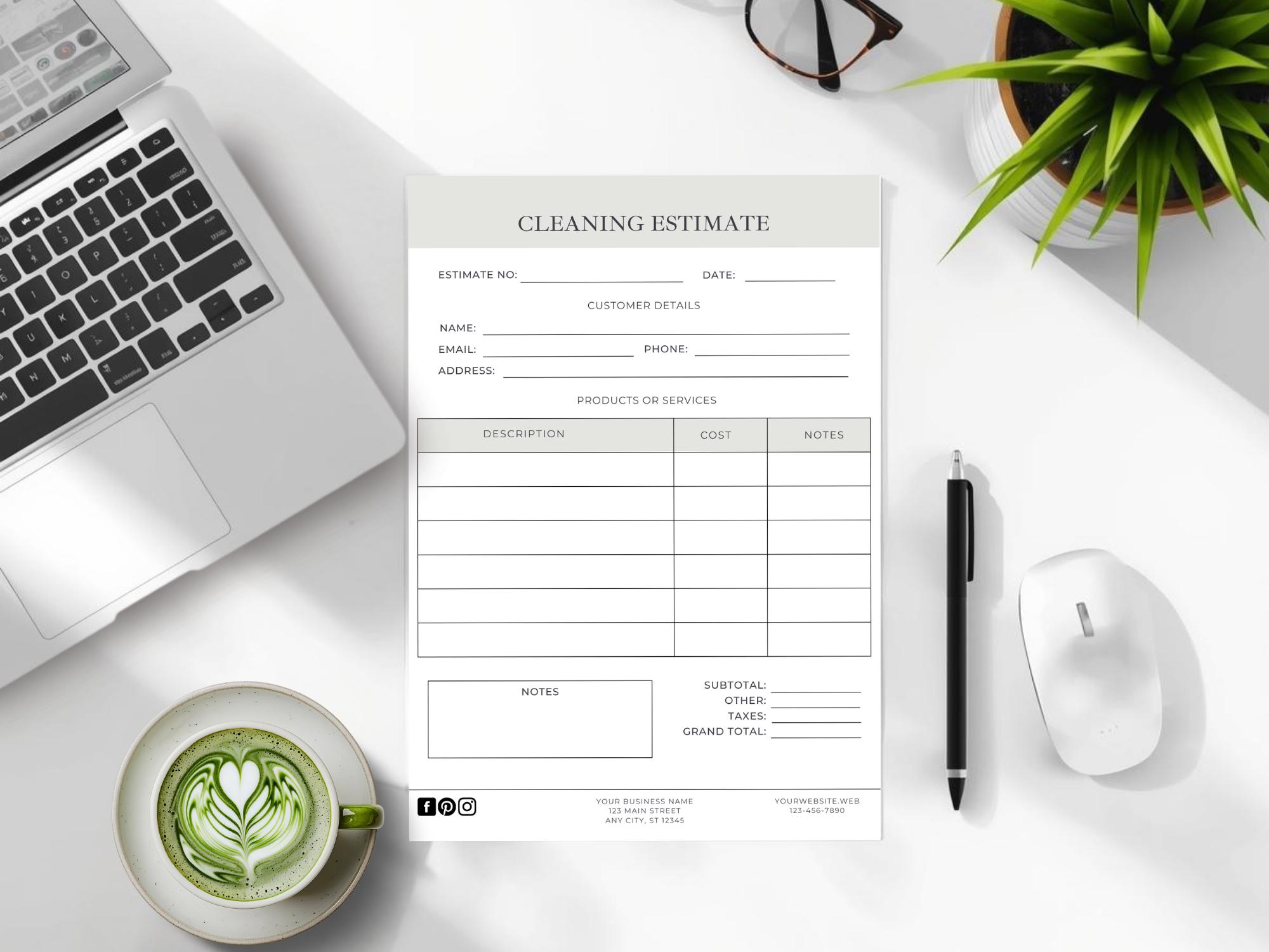 Client Intake Form Cleaning Company, Editable Template, Cleaning ...