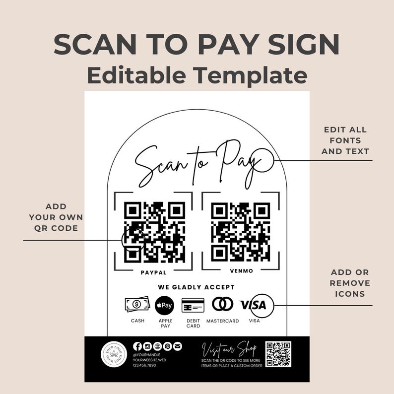 Printable Vendor Booth Sign Templates, Craft Fair Price List (editable ...