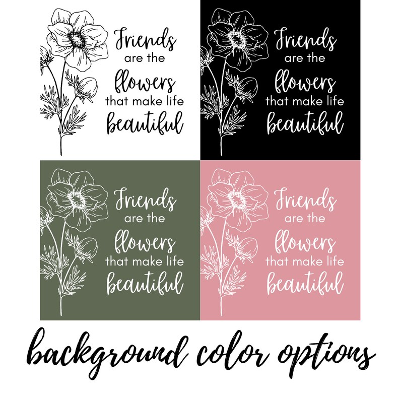 Wooden Signs Friends Are the Flowers That Make Life Etsy