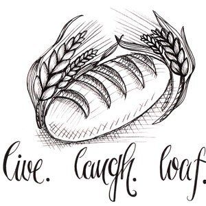 Live. Laugh. Loaf. Bread Postcard