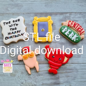 Friends STL file cookie cutter set S (6-7 cm)