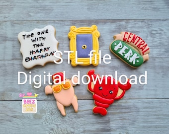 Friends STL file cookie cutter set S (6-7 cm)
