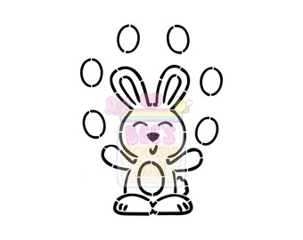 Jogging Osterhase PYO Schablone mit passendem Eierkeksschneider