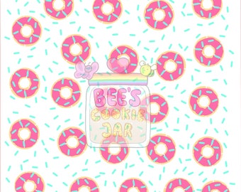 Donut 3 part stencil digital download SVG file