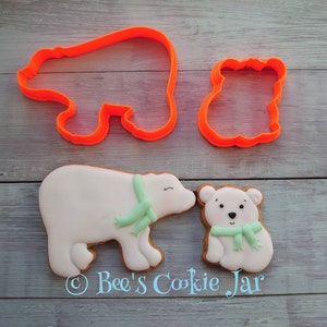 Set di tagliabiscotti dell'orso polare (madre/padre e bambino)