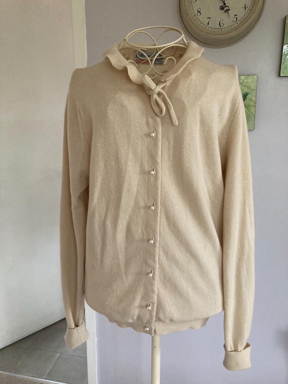 Ballantyne, 1950’s cashmere cream Ballantyne cardigan - size small