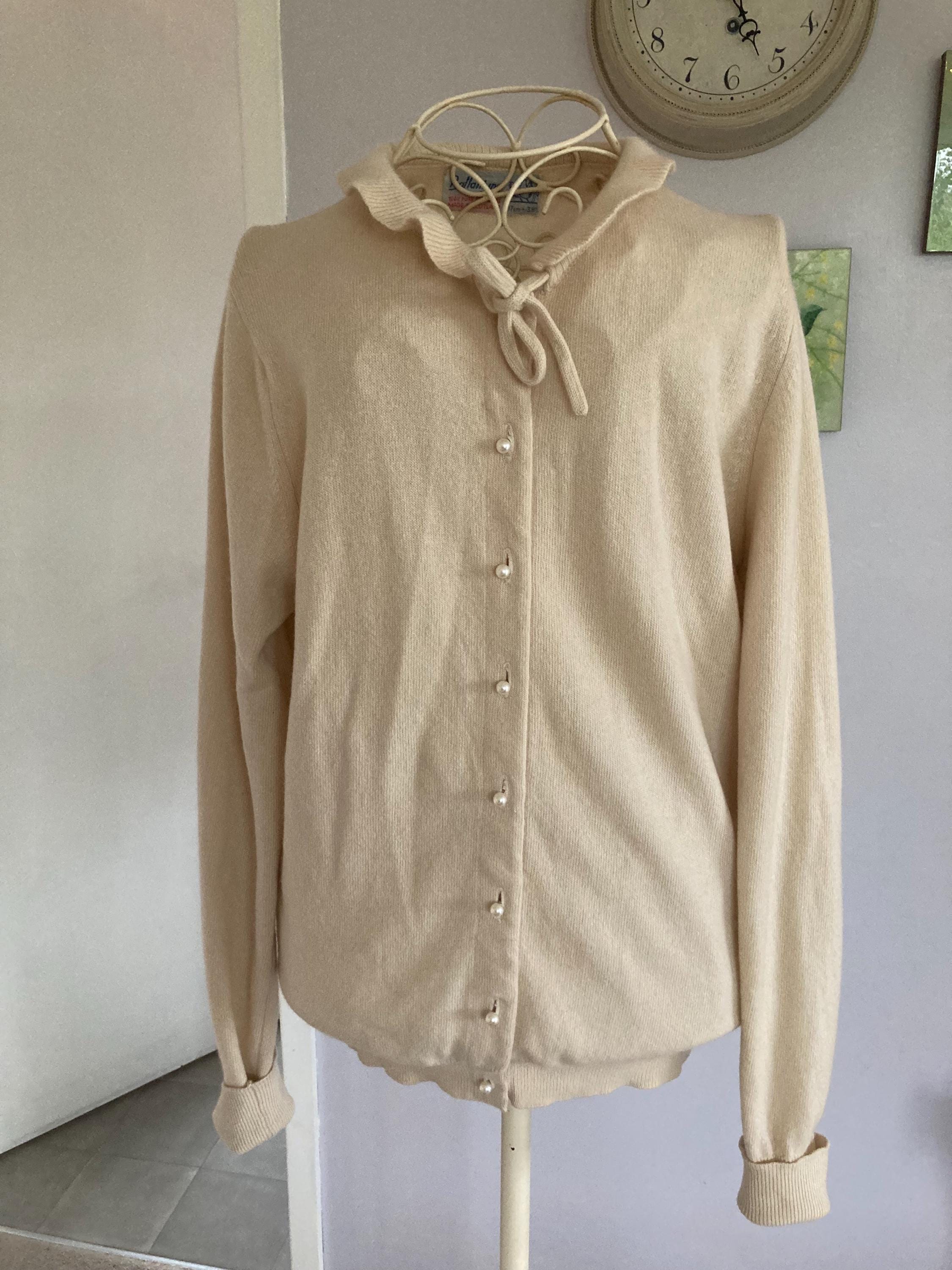 Ballantyne, 1950’s cashmere cream Ballantyne cardigan - size small