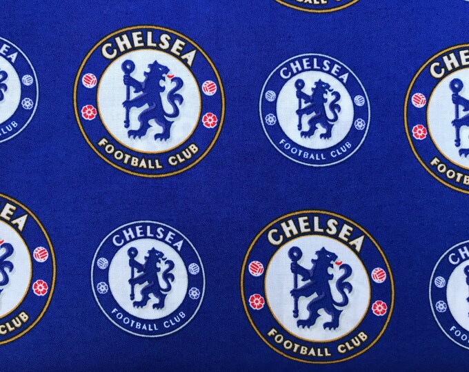 CHELSEA Football Club Cotton Fabric European Football Soccer Etsy