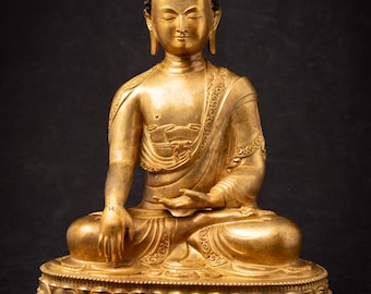 Old bronze Nepali Buddha statue from Nepal, Middle 20th century