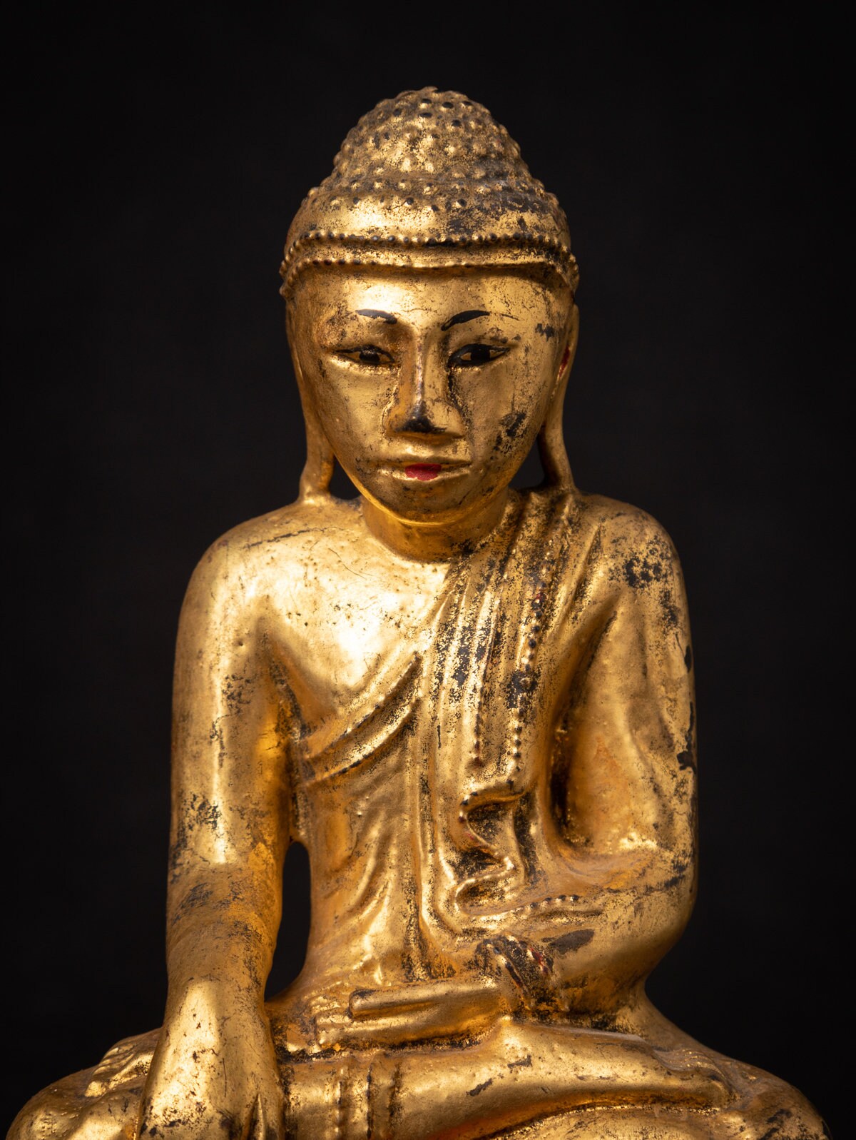 19 世紀ビルマのアンティーク木製ビルマ仏像 - Etsy 日本