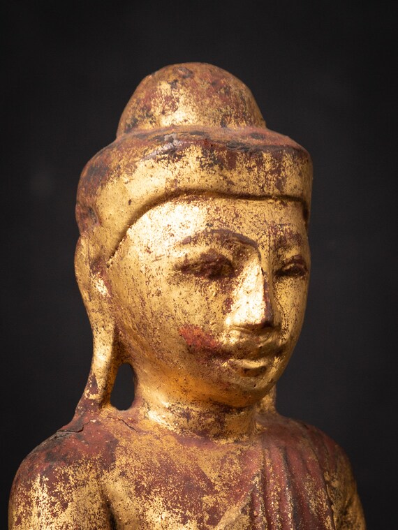 19 世紀ビルマのアンティーク木製仏像 - Etsy 日本