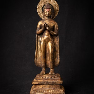 Antique bronze Nepali Buddha statue from Nepal, Late 19th century