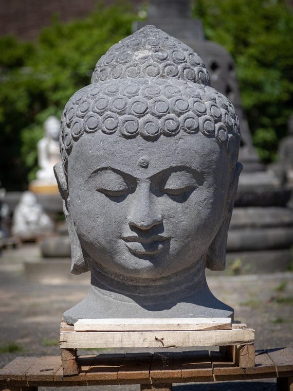 インドネシアの溶岩石仏頭、インドネシア、21世紀初頭 - Etsy 日本