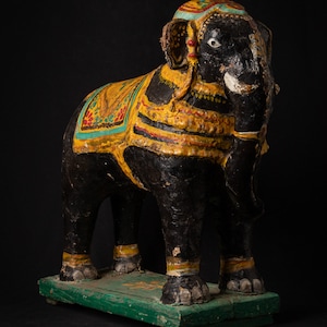 Antique papier mâché Elephant from India from India, 19th century