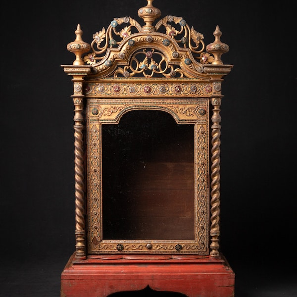 Antique wooden Burmese temple from Burma, 19th century