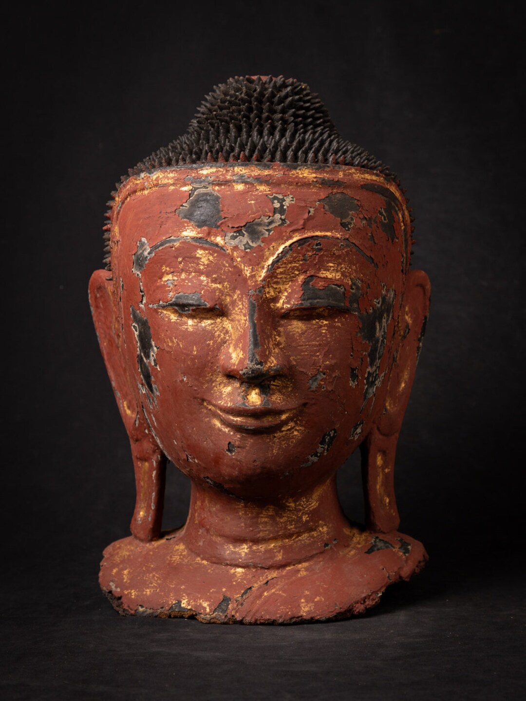 Antique Burmese Buddha Head From Burma, Early 20th Century Etsy