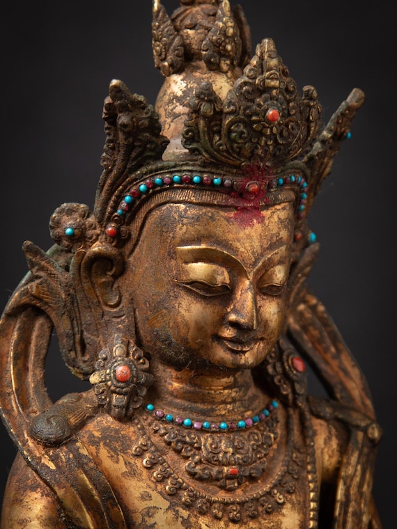 アンティークブロンズネパールアパルミタ仏像 - Etsy 日本