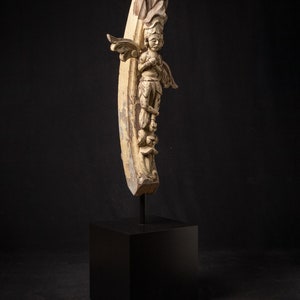 Antique wooden figure from Indian Temple from India, 19th century