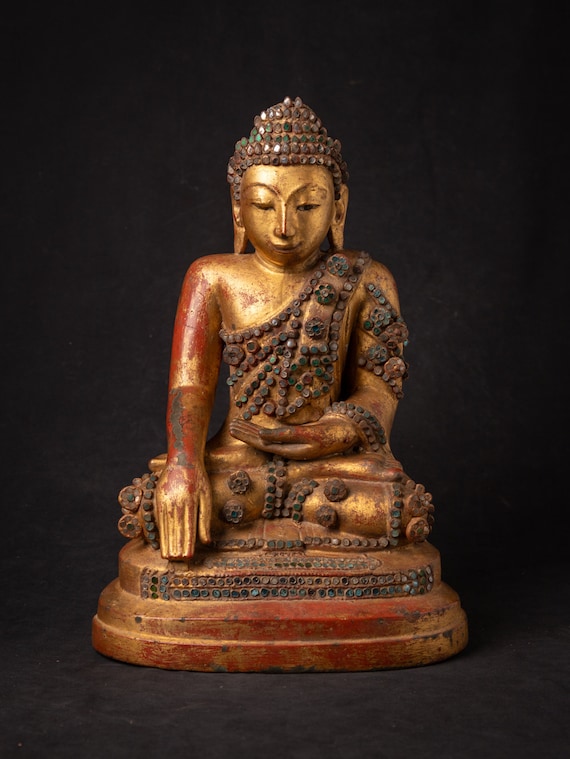 Stone Amarapura Buddha In Bhumisparsha From Burma - 18thC Stone Amarapura Buddha In Bhumisparsha From Burma - 18thC