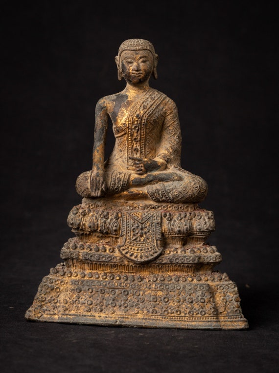 Antique Bronze Thai Monk Statue From Thailand Etsy