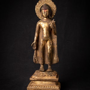 Antique bronze Nepali Buddha statue from Nepal, Late 19th century