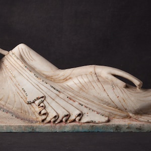 Special antique reclining Buddha statue from Burma