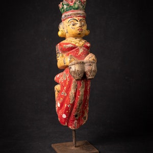 Antique wooden Indian Temple statue from India, 19th century