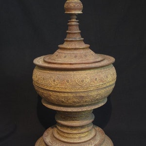 Antique Burmese offering vessel from Burma, 19th century